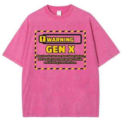 Warning Gen X - Funny Warning Design Vintage Distressed T-shirt
