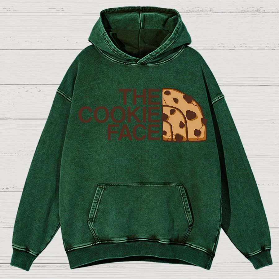 Cookie Face Vintage Distressed Hoodie