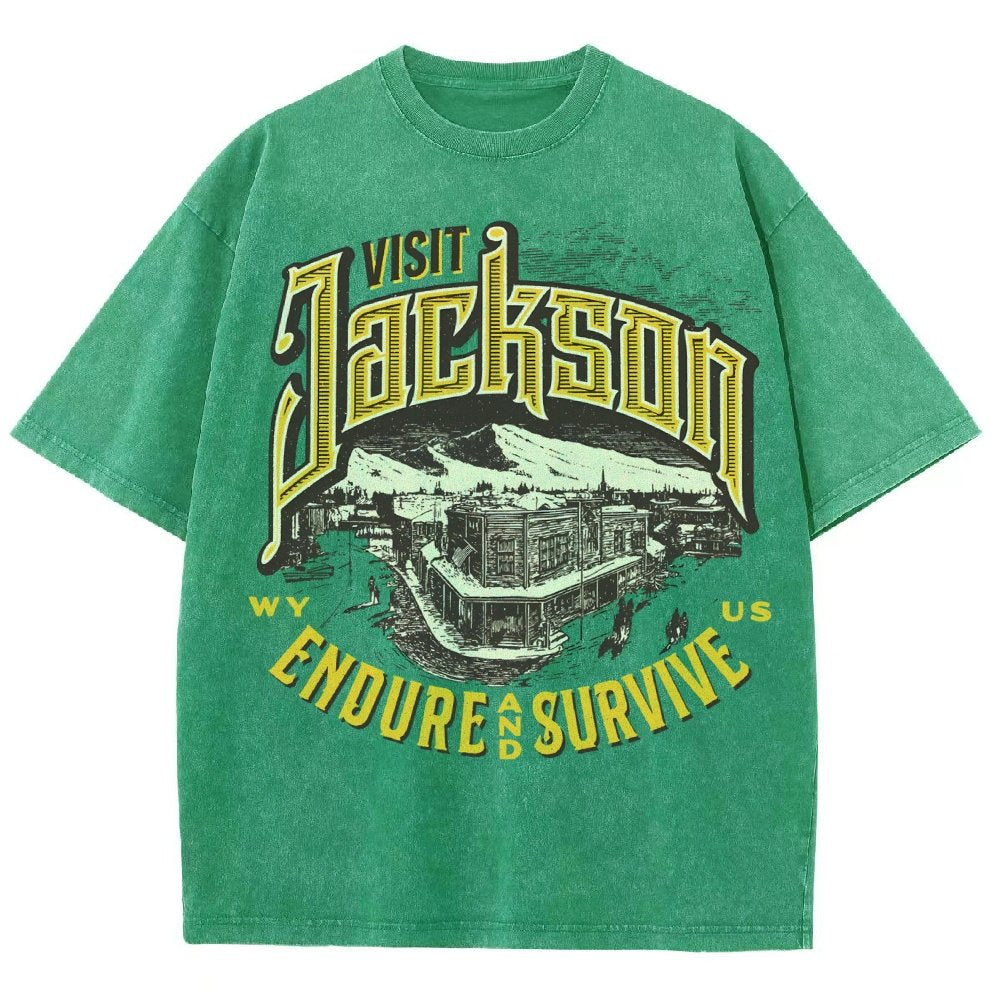 Visit Jackson Vintage Distressed T-shirt