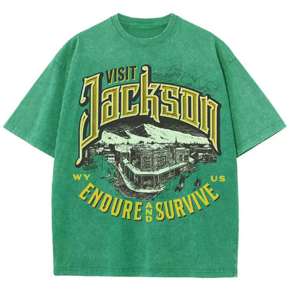Visit Jackson Vintage Distressed T-shirt