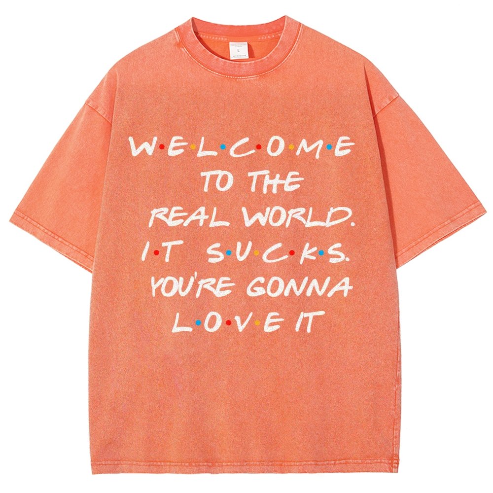 Welcome To The Real World Vintage Distressed T-shirt