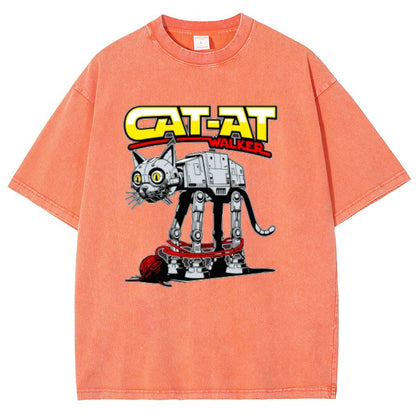 Funny Cat-at Walker,Cat Geeky Vintage Distressed T-shirt