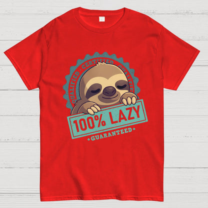 100% Lazy Sloth Geek T-Shirt