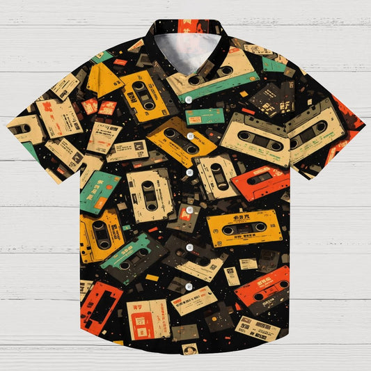 Retro cassette tapes - CDs Geek Hawaiian Shirt