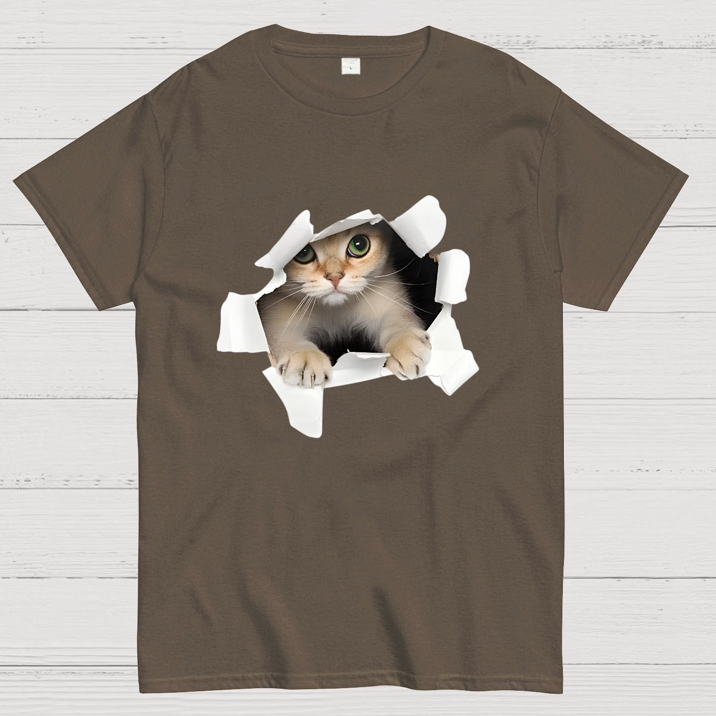 3D Cat Nerdy T-Shirt