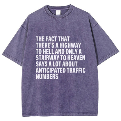 Funny Quote There's Highway To Hell And Stairway To Heaven Vintage Distressed T-shirt