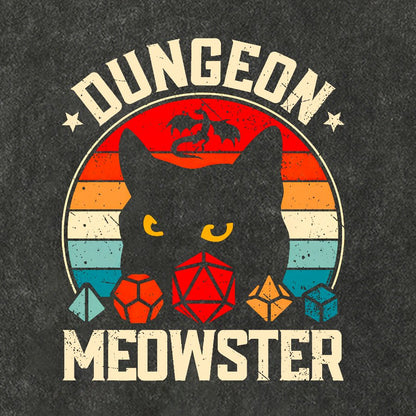Dungeon Meowster Vintage Distressed T-shirt