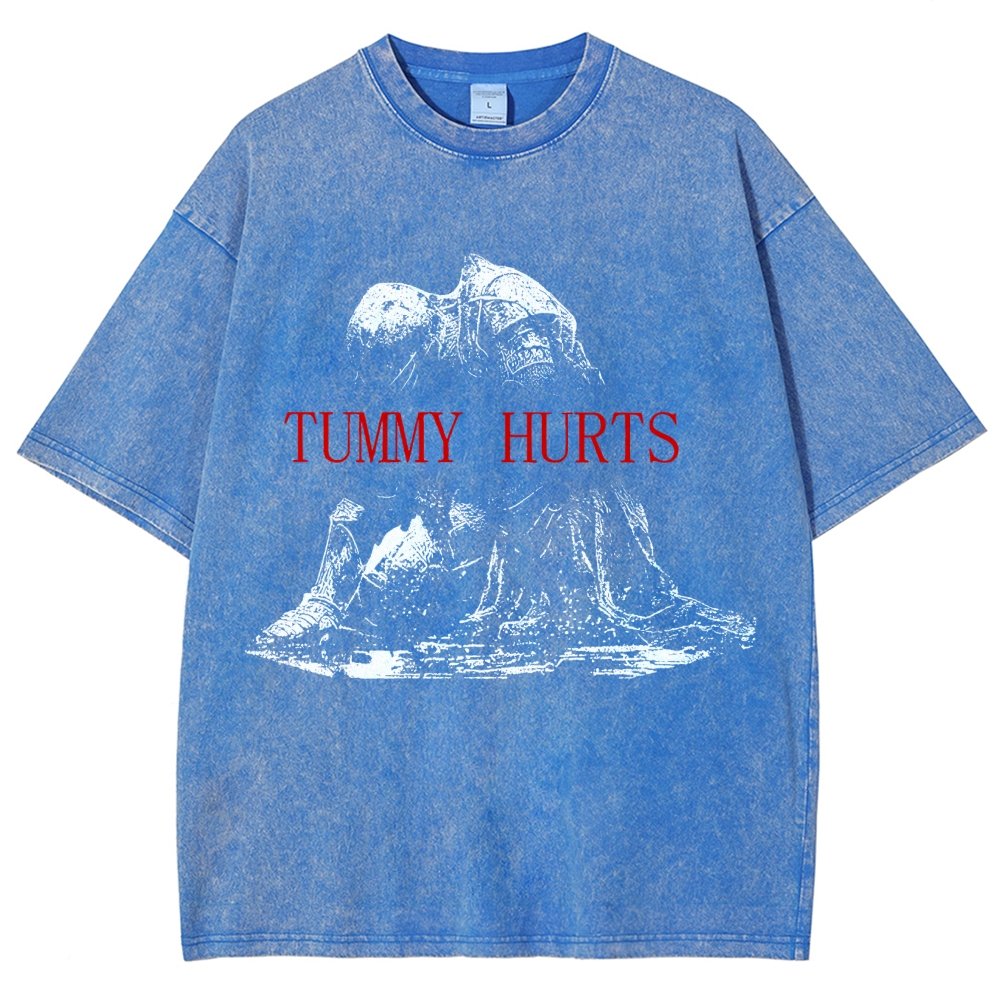 Retro Tummy Hurts Vintage Distressed T-shirt
