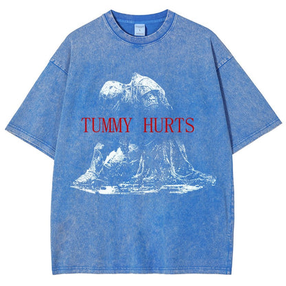 Retro Tummy Hurts Vintage Distressed T-shirt