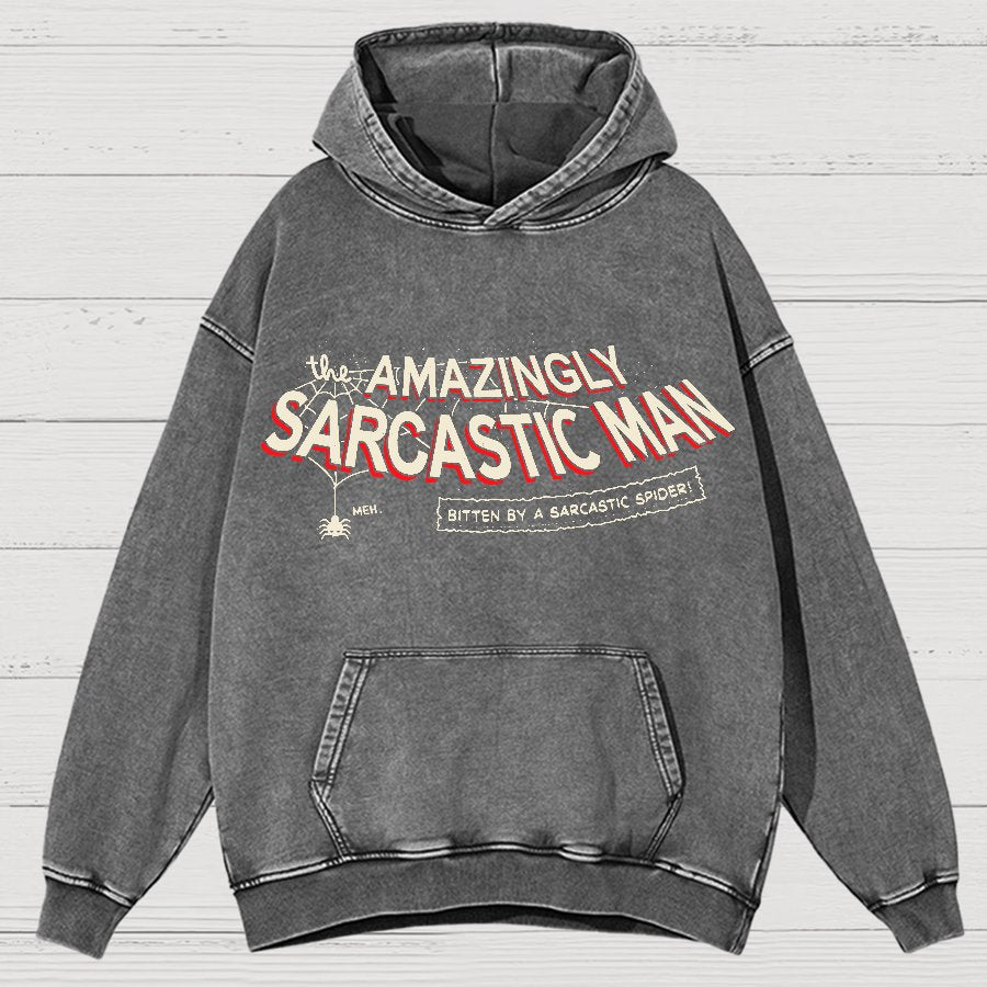 Amazingly Sarcastic Man Vintage Distressed Hoodie
