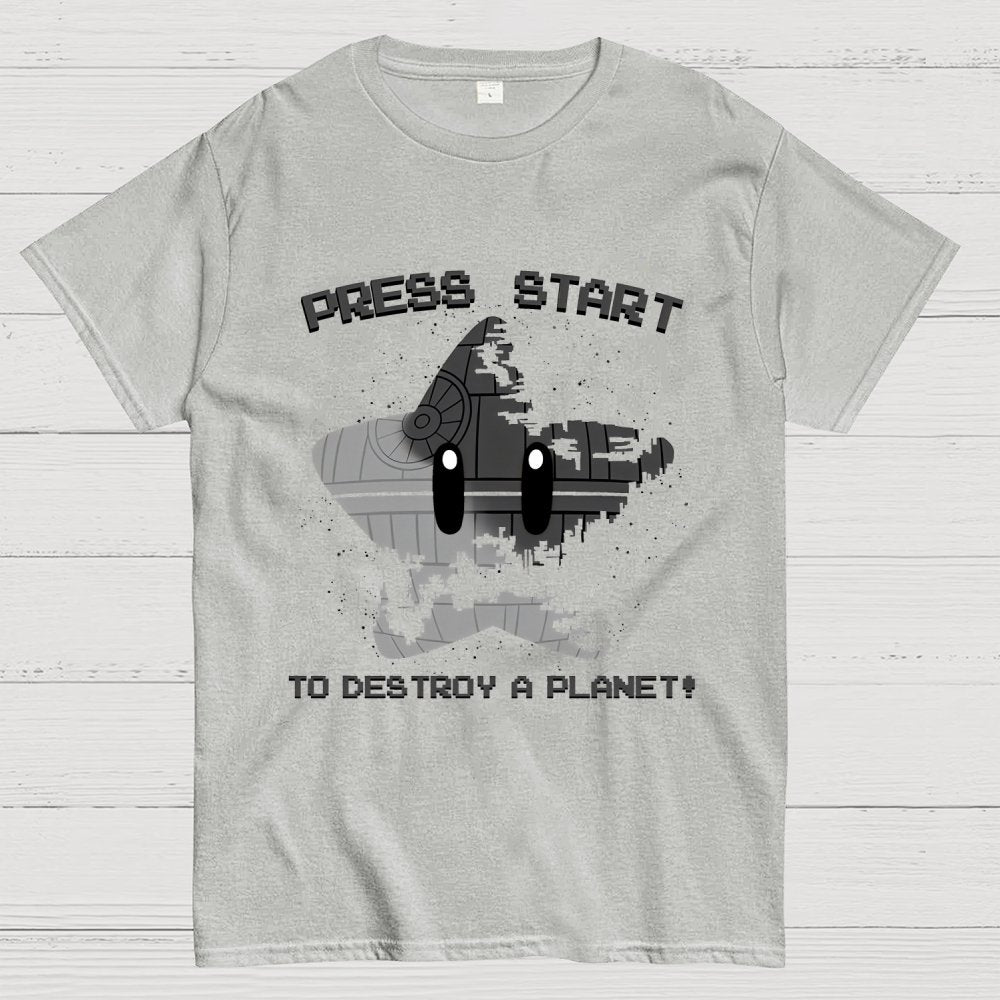 Press Start To Destroy Geek T-Shirt