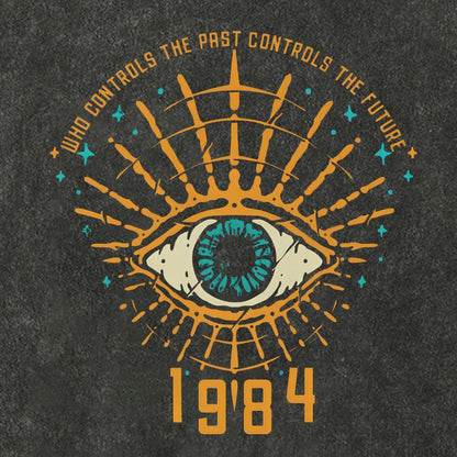 1984 George Orwell Control The Future Vintage Distressed T-shirt
