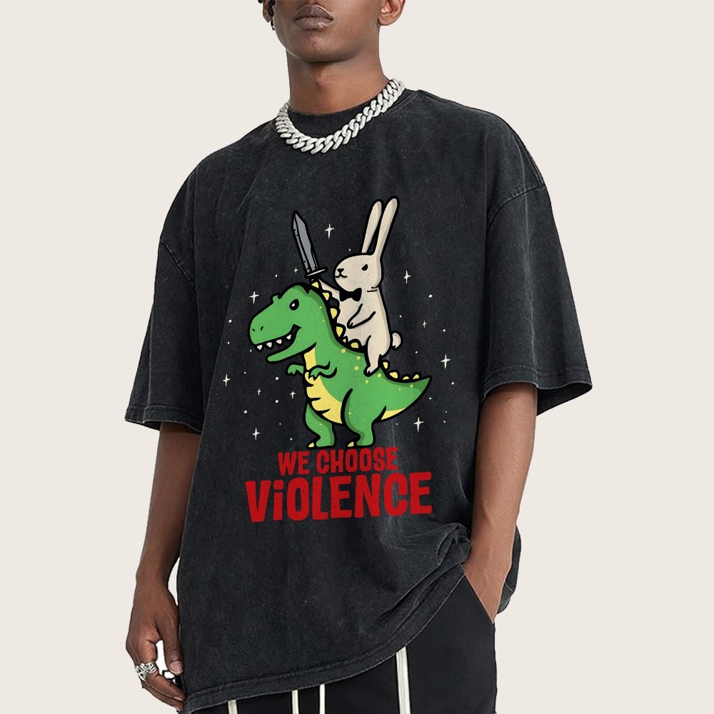 We Choose Violence Vintage Distressed T-shirt