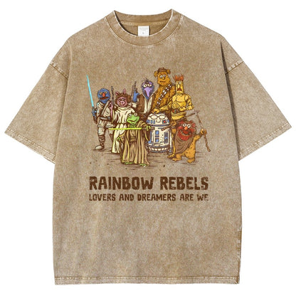 Rainbow Rebels Vintage Distressed T-shirt