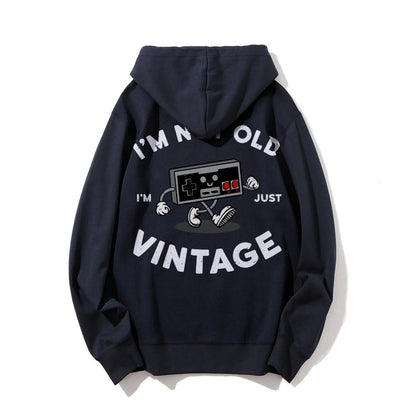 I'm Not Old Printed Back Unisex Cotton Hoodie