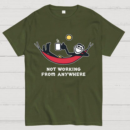 Not Working Hammock Funny Geek T-Shirt