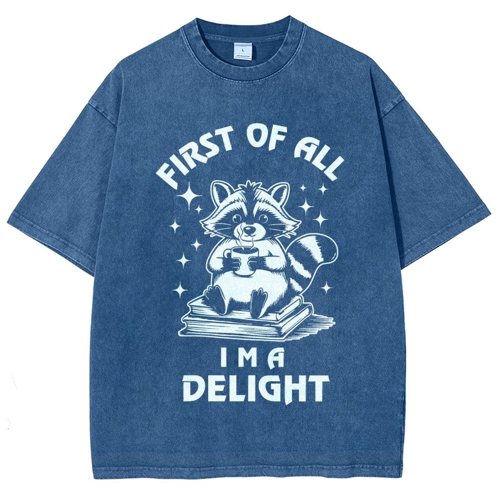 First Of All I'm A Delight Vintage Distressed T-shirt