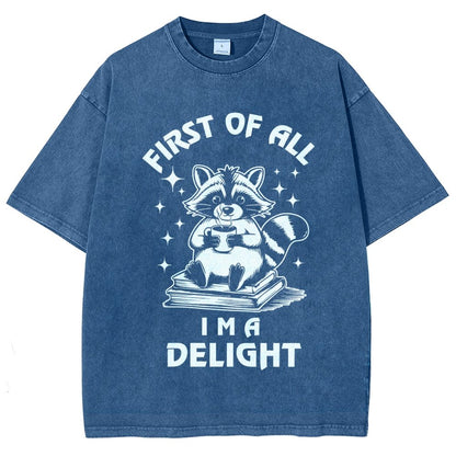 First Of All I'm A Delight Vintage Distressed T-shirt