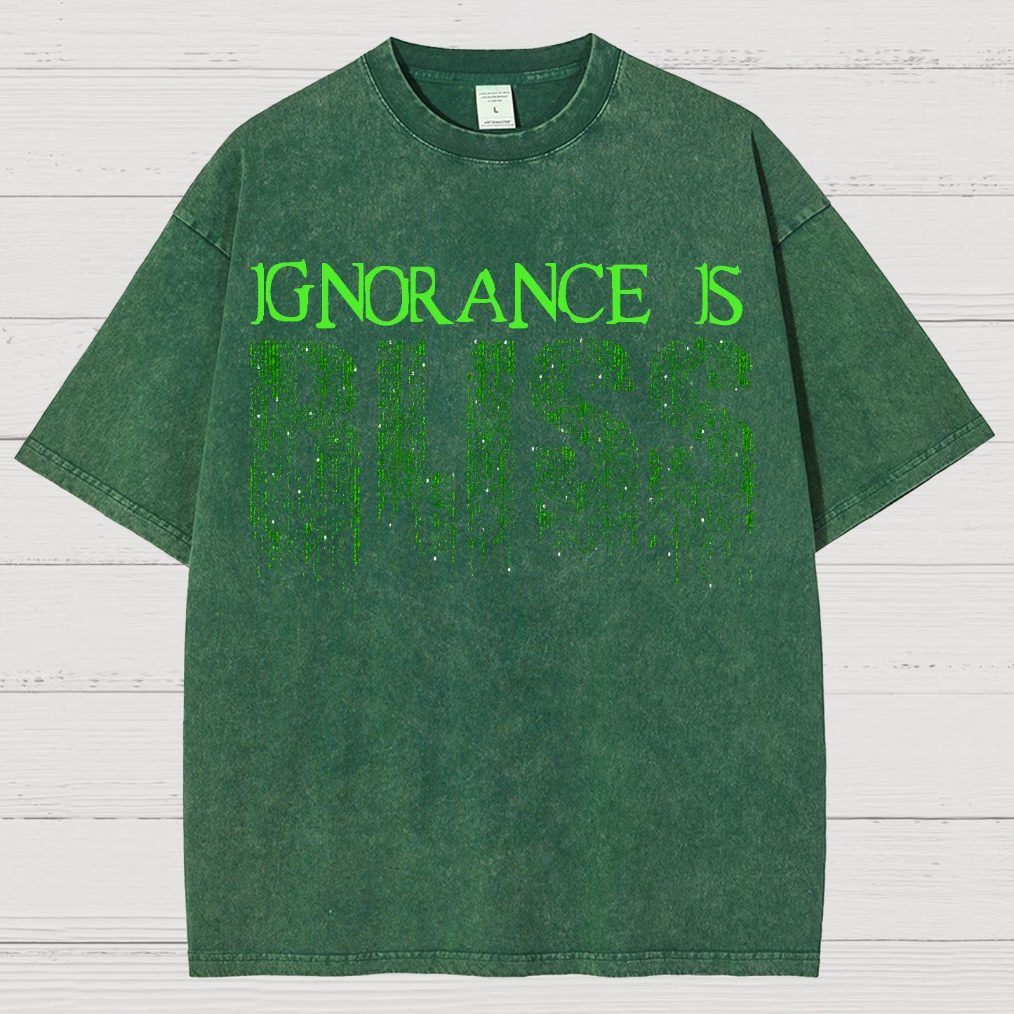 Ignorance Is Bliss Vintage Distressed T-shirt