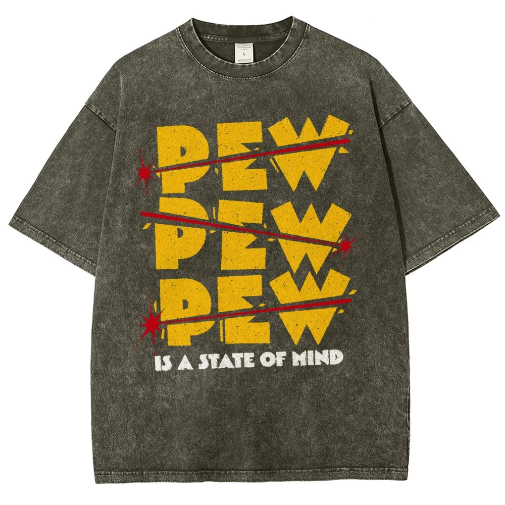 PEW PEW PEW Vintage Distressed T-shirt
