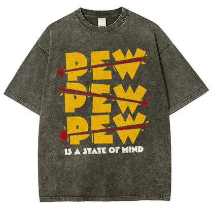PEW PEW PEW Vintage Distressed T-shirt