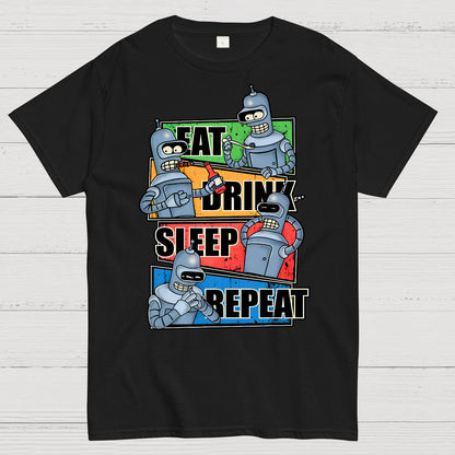 Eat Drink Sleep Repeat Geek T-Shirt