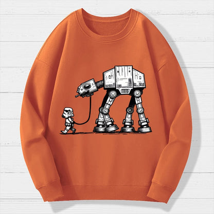 Galactic Robot Dog-Planetary Battles Geek Cotton Sweatshirt