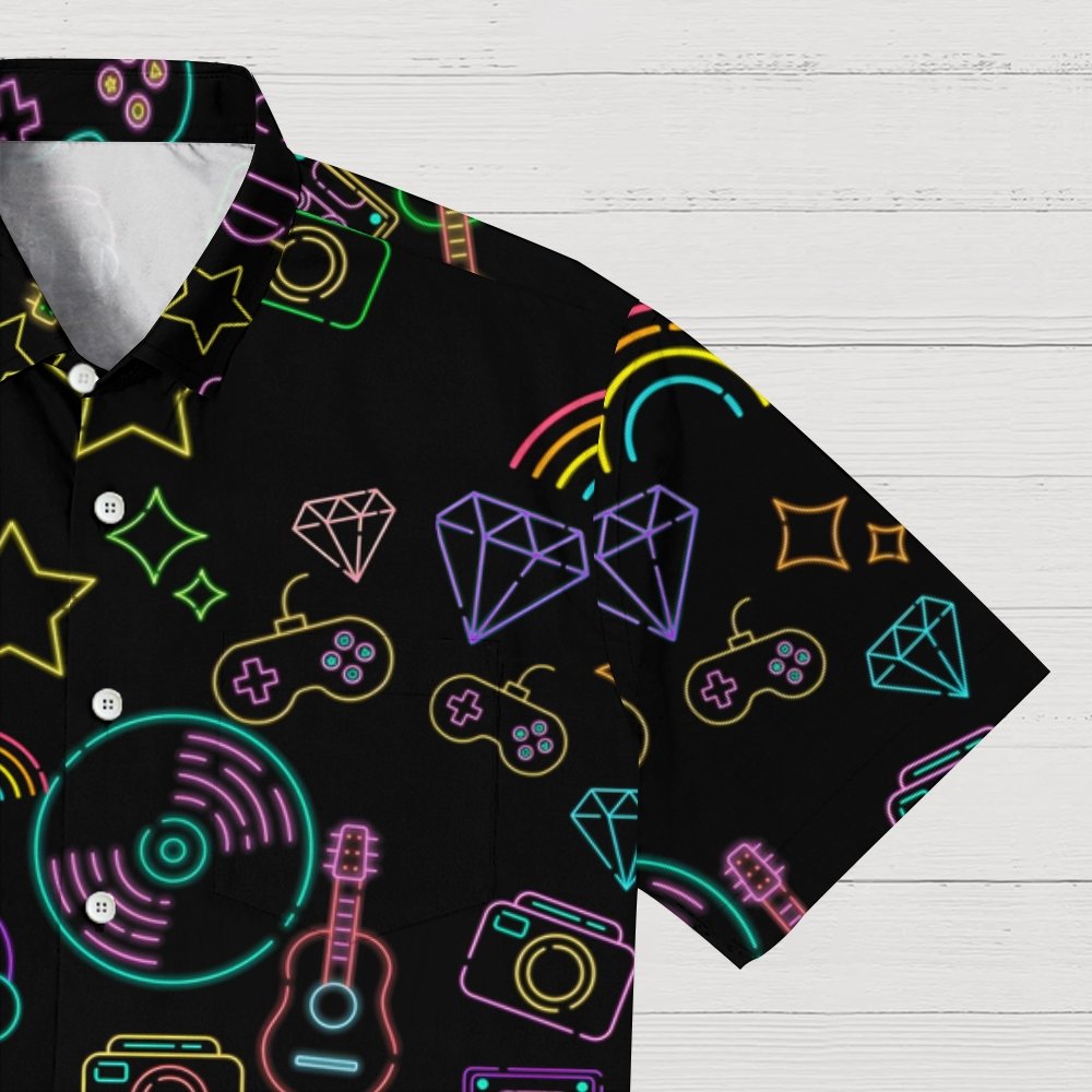 Cool Music Graphic Print Geek Shirt