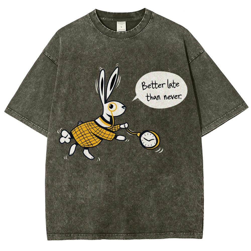 Better Late Than Never Vintage Distressed T-shirt