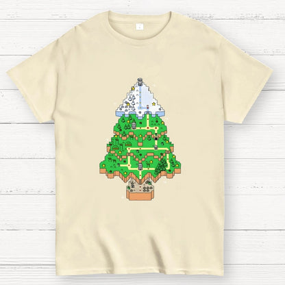 Christmas Tree Map Geek T-Shirt