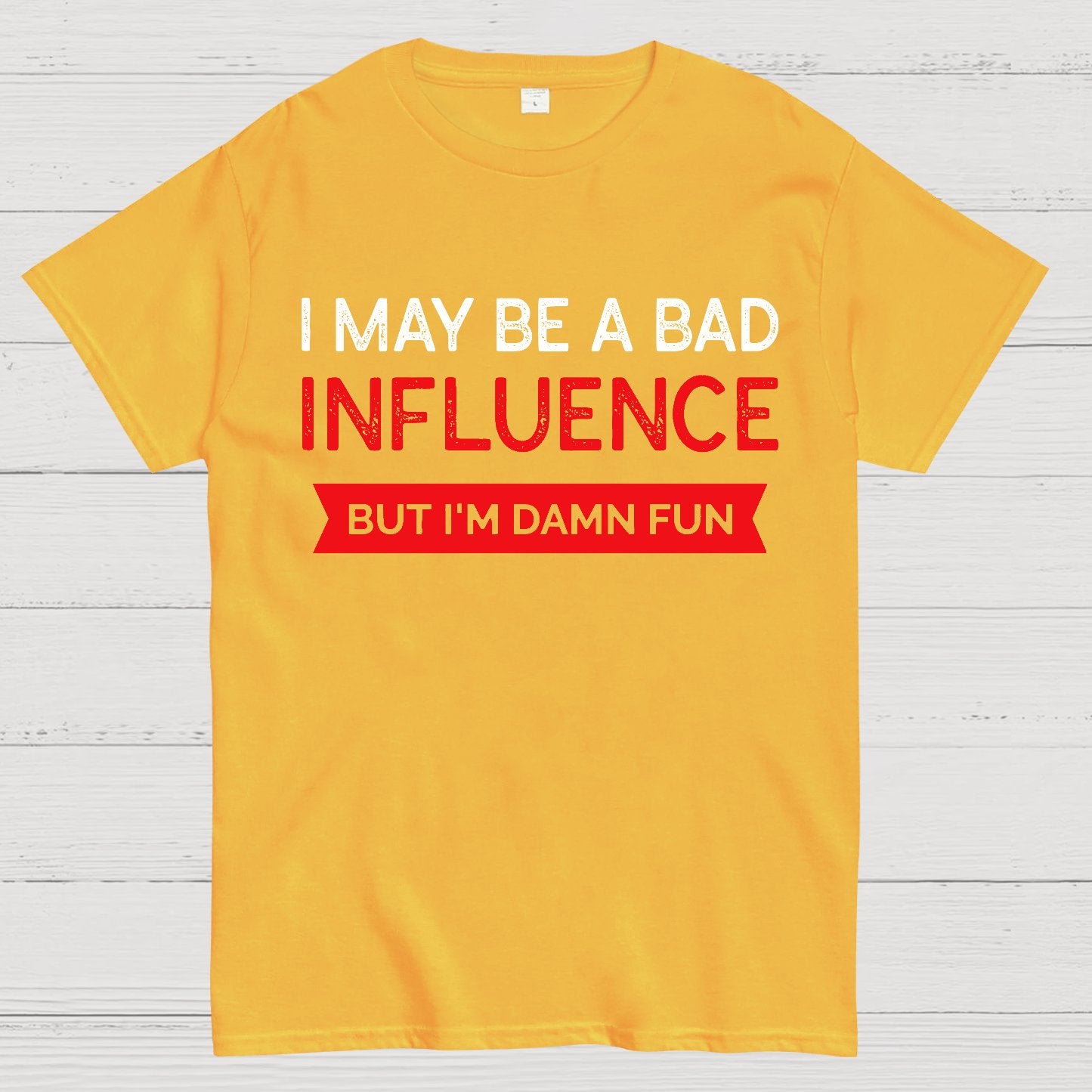 I May be a bad influence but i'm damn fun Geek T-Shirt