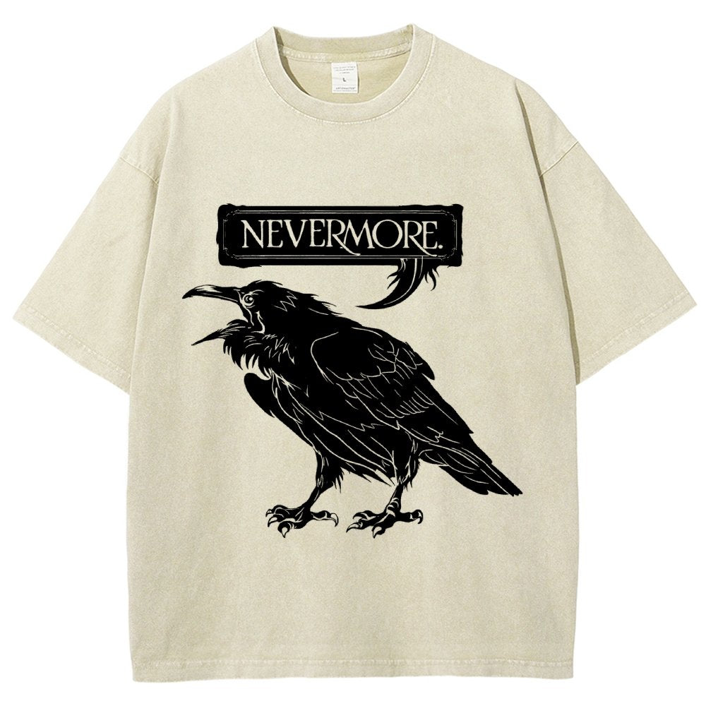 Nevermore Raven Vintage Distressed T-shirt