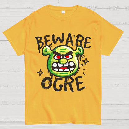 Beware Ogre Graffiti Geek T-Shirt