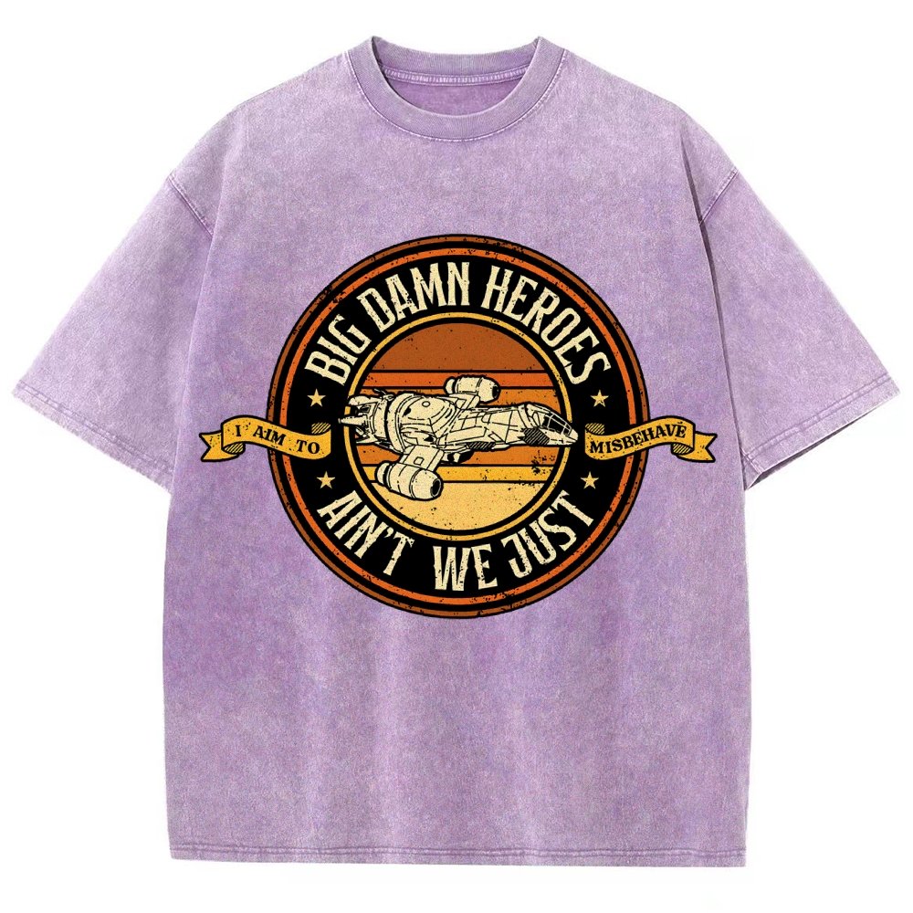 Big Damn Retro Heroes Vintage Distressed T-shirt