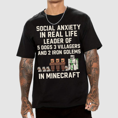 Social Fear In Reality, leader In Game Geek T-Shirt