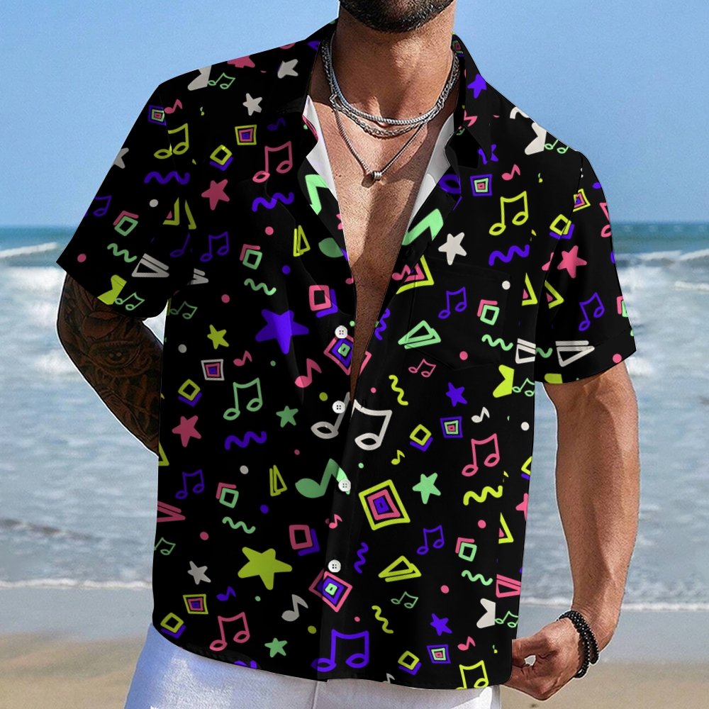 Cool Music Graphic Print Geek Shirt