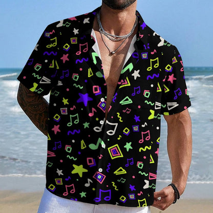 Cool Music Graphic Print Geek Shirt