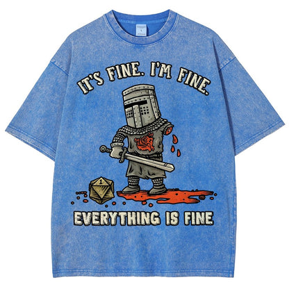Its Fine Im Fine Everything Is Fine  Vintage Distressed T-shirt
