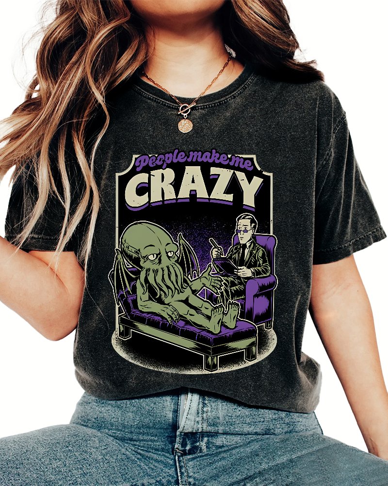 Lovecraft Cthulhu Therapy Vintage Distressed T-shirt