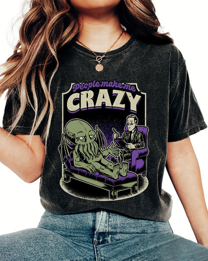 Lovecraft Cthulhu Therapy Vintage Distressed T-shirt