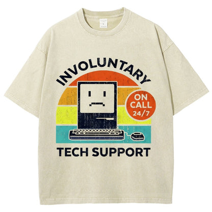 Involuntary Tech Support On Call All the time Vintage Distressed T-shirt