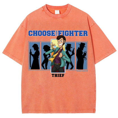 Choose Your Fighter Thief Vintage Distressed T-shirt