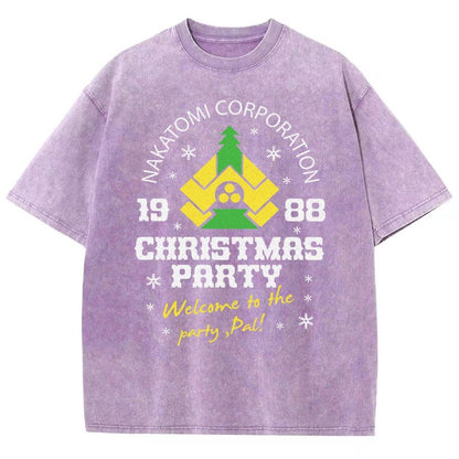 Nakatomi Christmas Party Vintage Distressed T-shirt