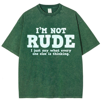 I'm not Rude I Just Have The Balls to Say What Everyone Else is Thinking Vintage Distressed T-shirt