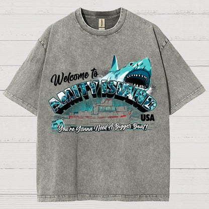 Great White Shark Vintage Distressed T-shirt