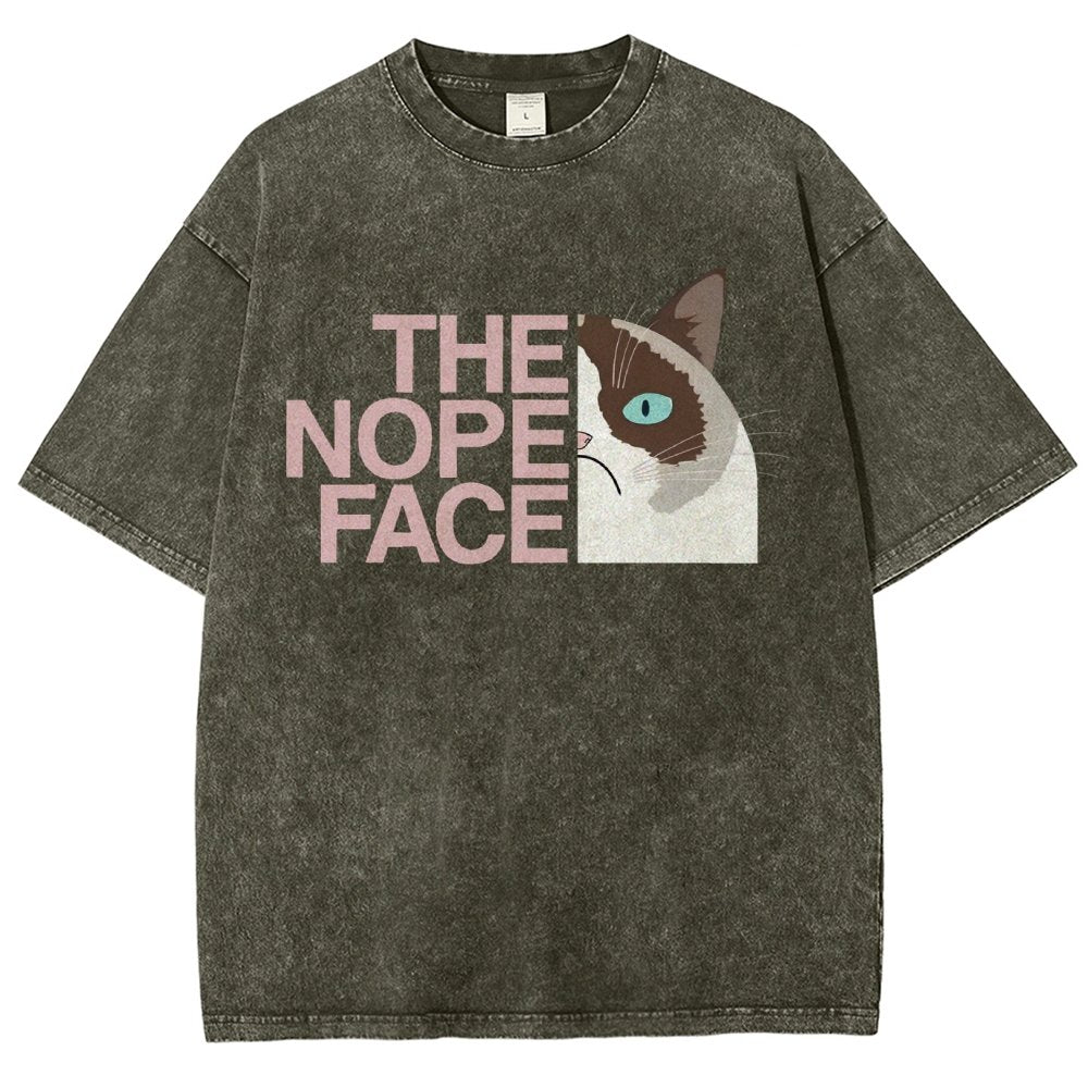 The Nope Face Vintage Distressed T-shirt
