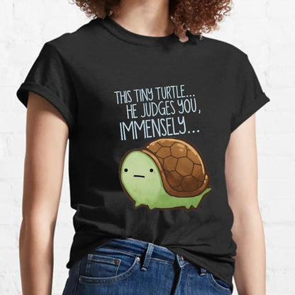 This turtle.. he judges you. Essential Geeky T-Shirt