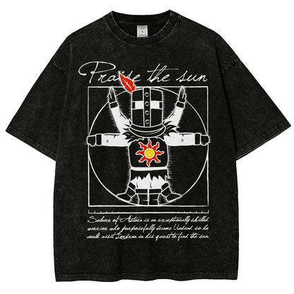Vitruvian Praise Vintage Distressed T-shirt