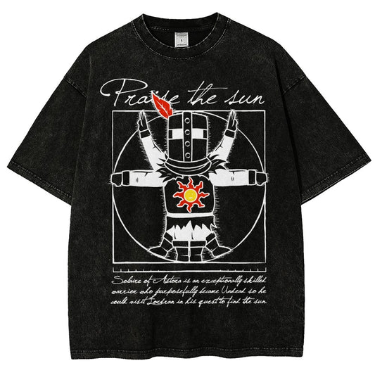 Vitruvian Praise Vintage Distressed T-shirt