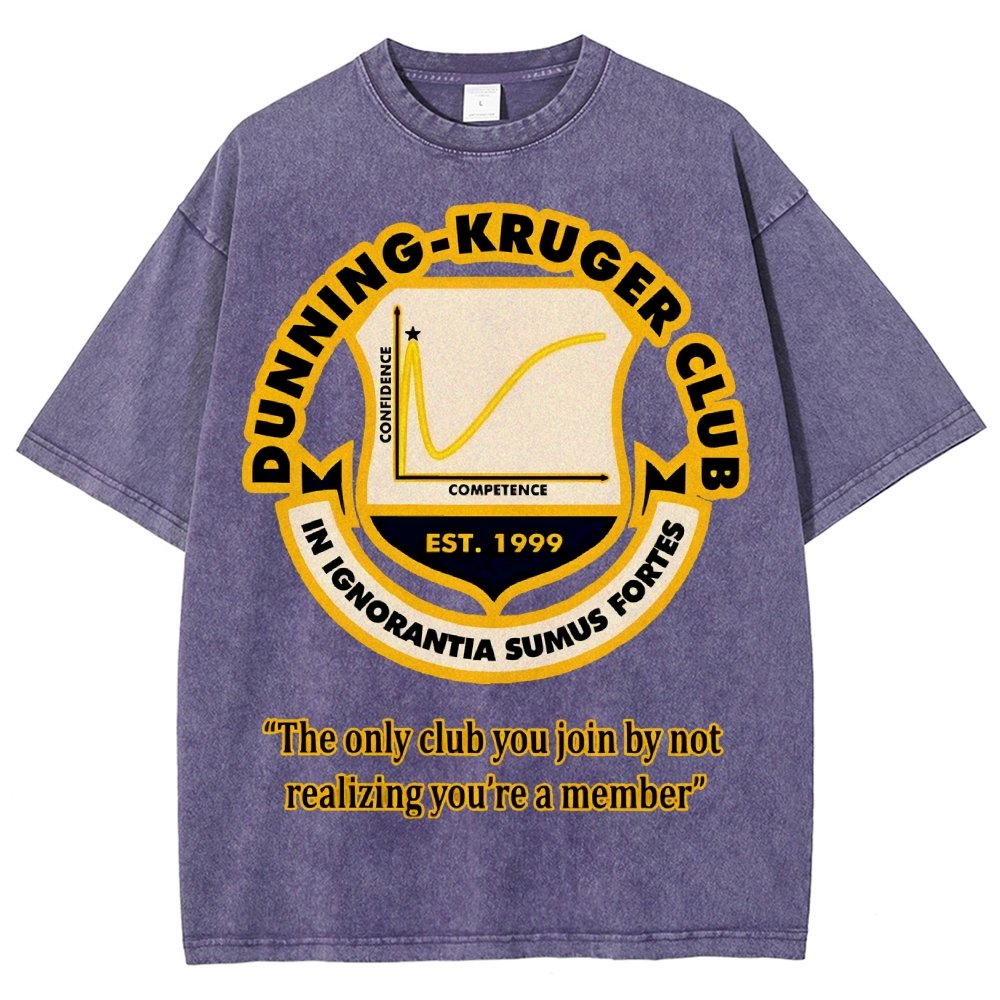 Dunning-Kruger Club Vintage Distressed T-shirt